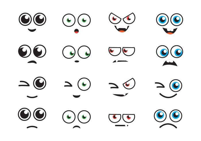 Ojos de dibujos animados vector