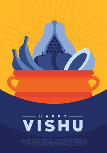 Happy Vishu Vector Design