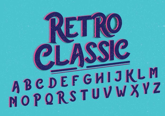 Retro Classic Alphabet Vector