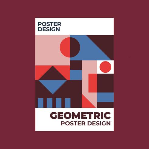 Geometric poster design vector