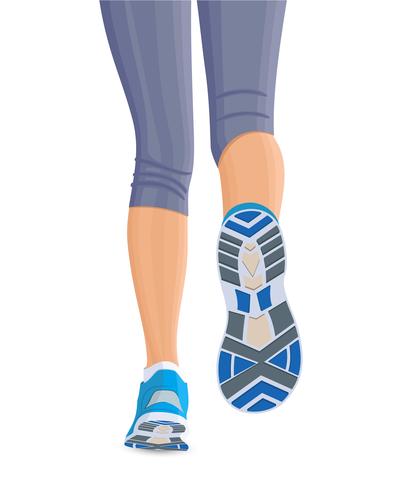 Runing female legs vector