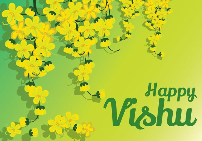 Feliz ilustración vectorial de Vishu vector