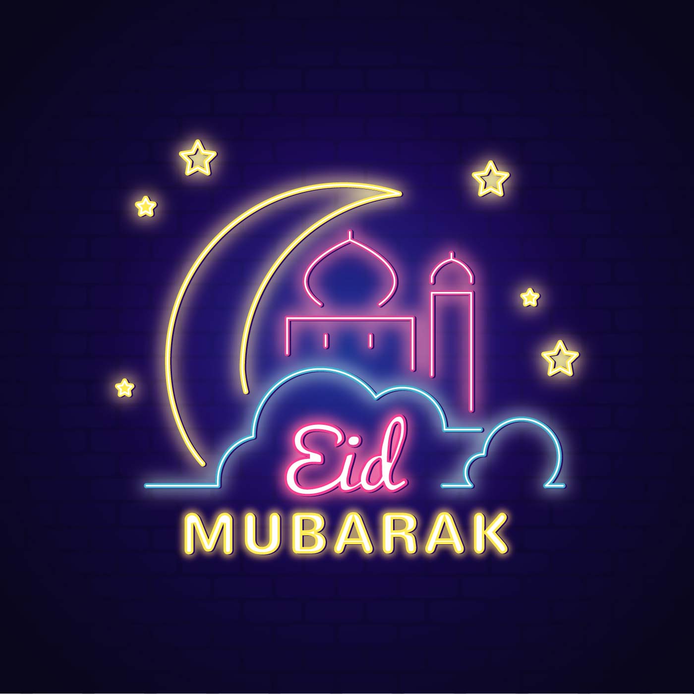 Eid Mubarak Vector Illustration 463721 Vector Art at Vecteezy