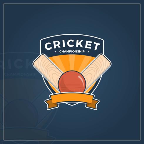 Flat National Cricket Championship vector