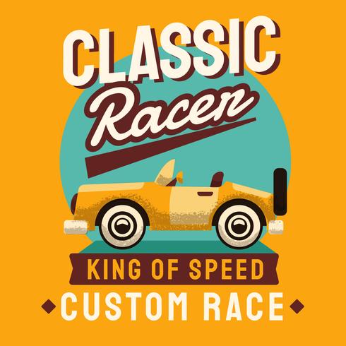 Retro Car Racer Vector