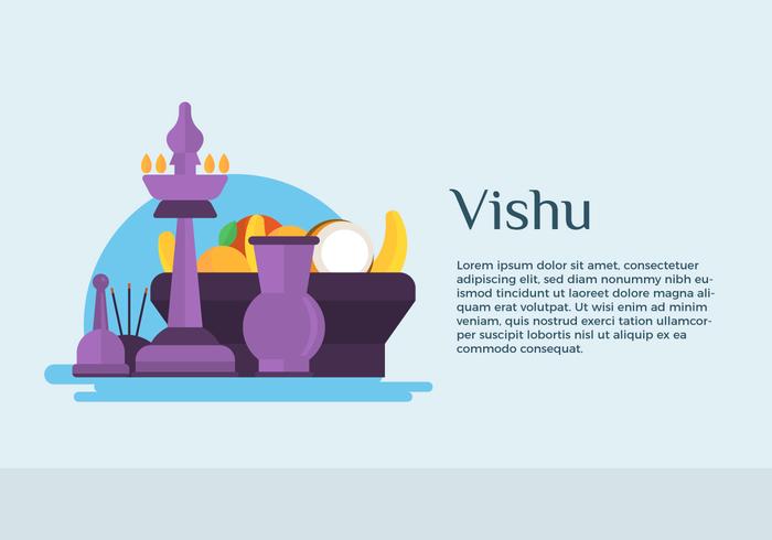 Vishu Vector Illustration