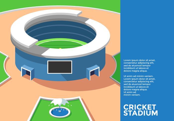 Vector de estadio de cricket isométrica