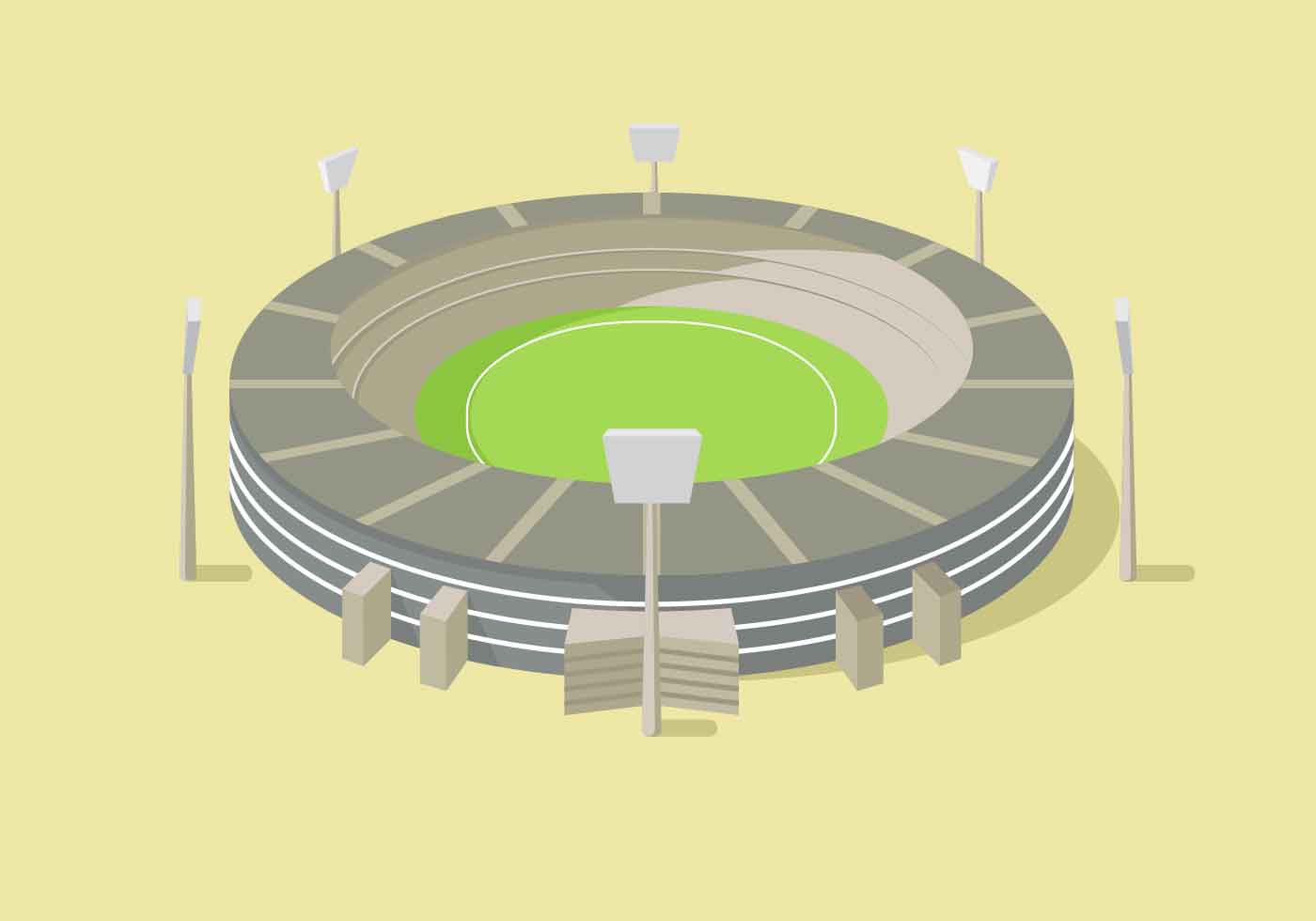 Cricket Stadium Vector