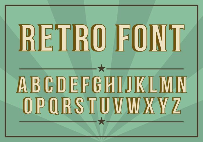 Retro Alphabet vector