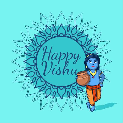 Happy Vishu vector