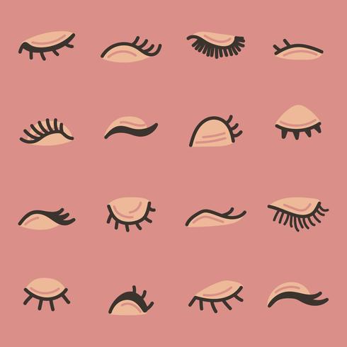 Doodled Eyelashes vector