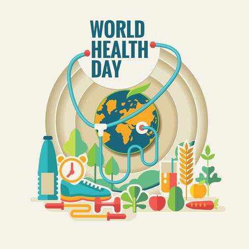 World Health Day Illustration vector