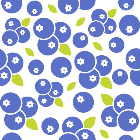 Blueberries seamless pattern for use as background or wallpaper vector