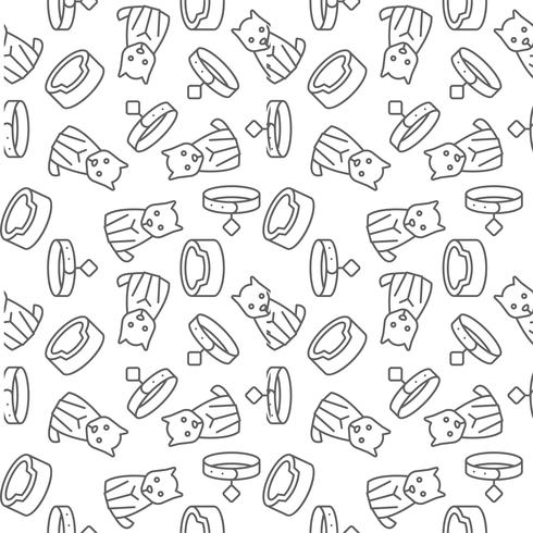 dog outline icon seamless pattern them for use as wrapping paper vector