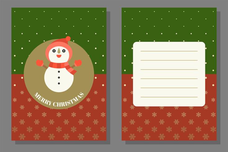 Plantilla de tarjeta de felicitación o invitación de Navidad, diseño plano vector