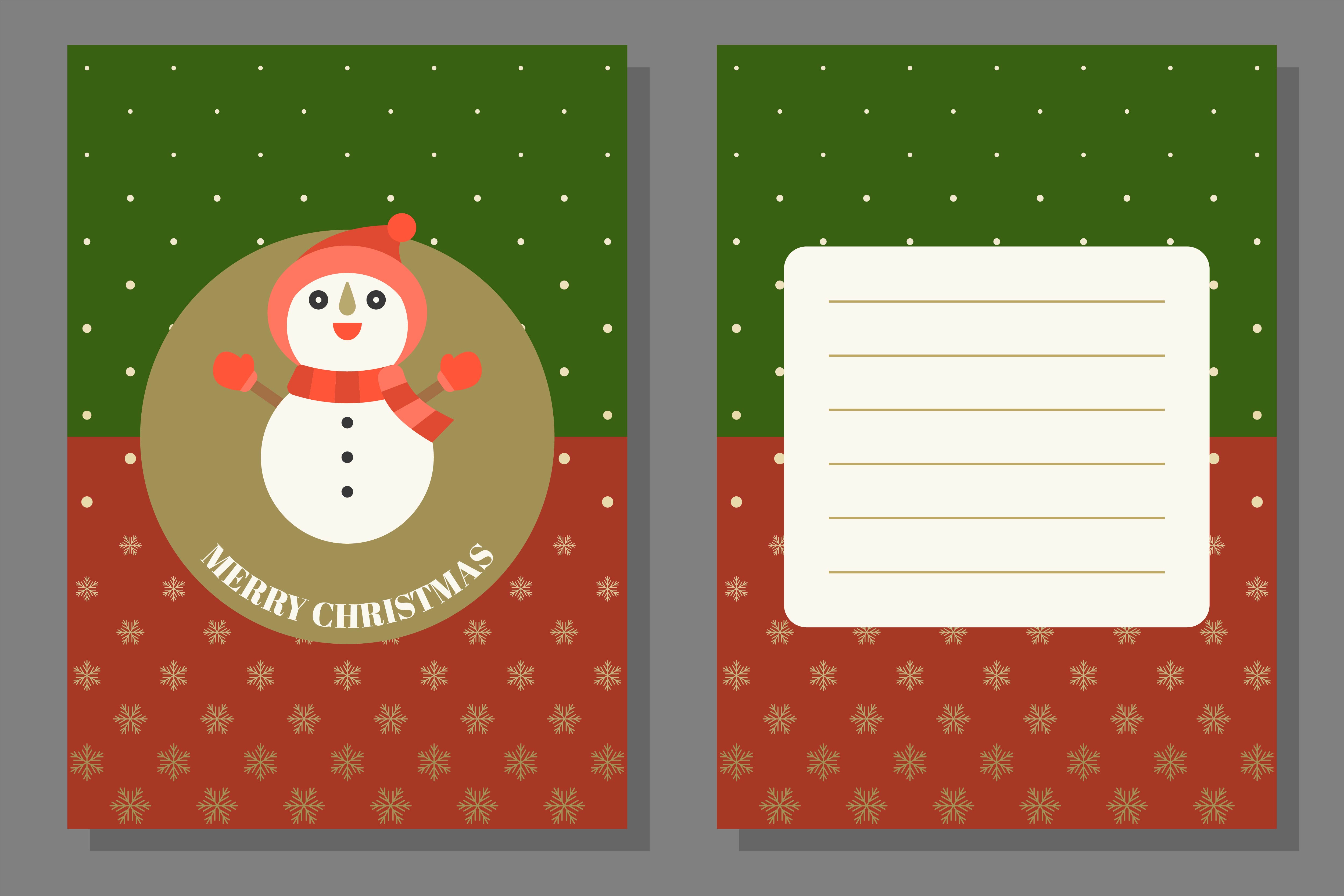 Christmas greeting or invitation card template, flat design 464161 ...