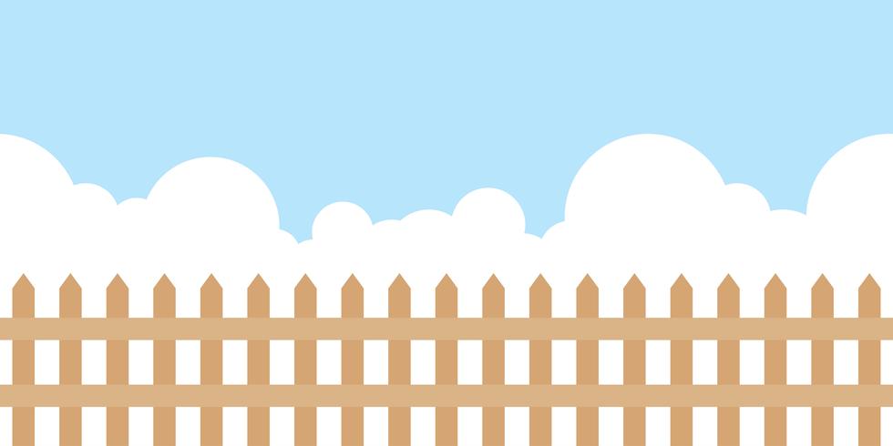 repeat background, wooden fence landscape theme flat design  vector