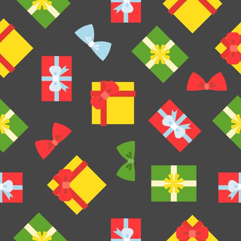 Present gift box seamless pattern vector