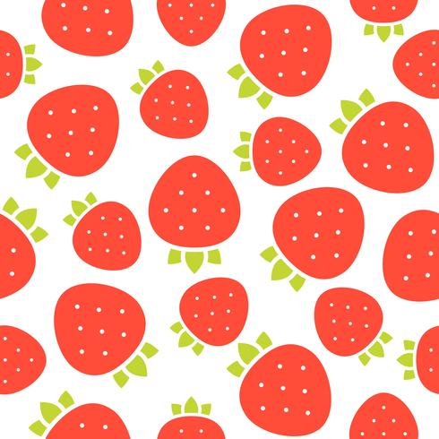 strawberries seamless pattern for wallpaper or wrapping paper vector