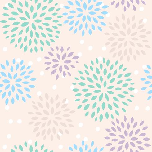 floral seamless pattern, flat design for use as background, wrapping paper or  wallpaper vector