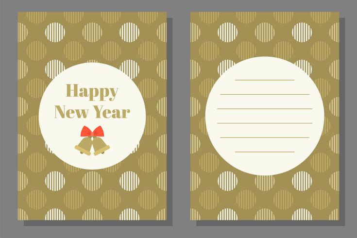 Christmas greeting or invitation card template, flat design vector