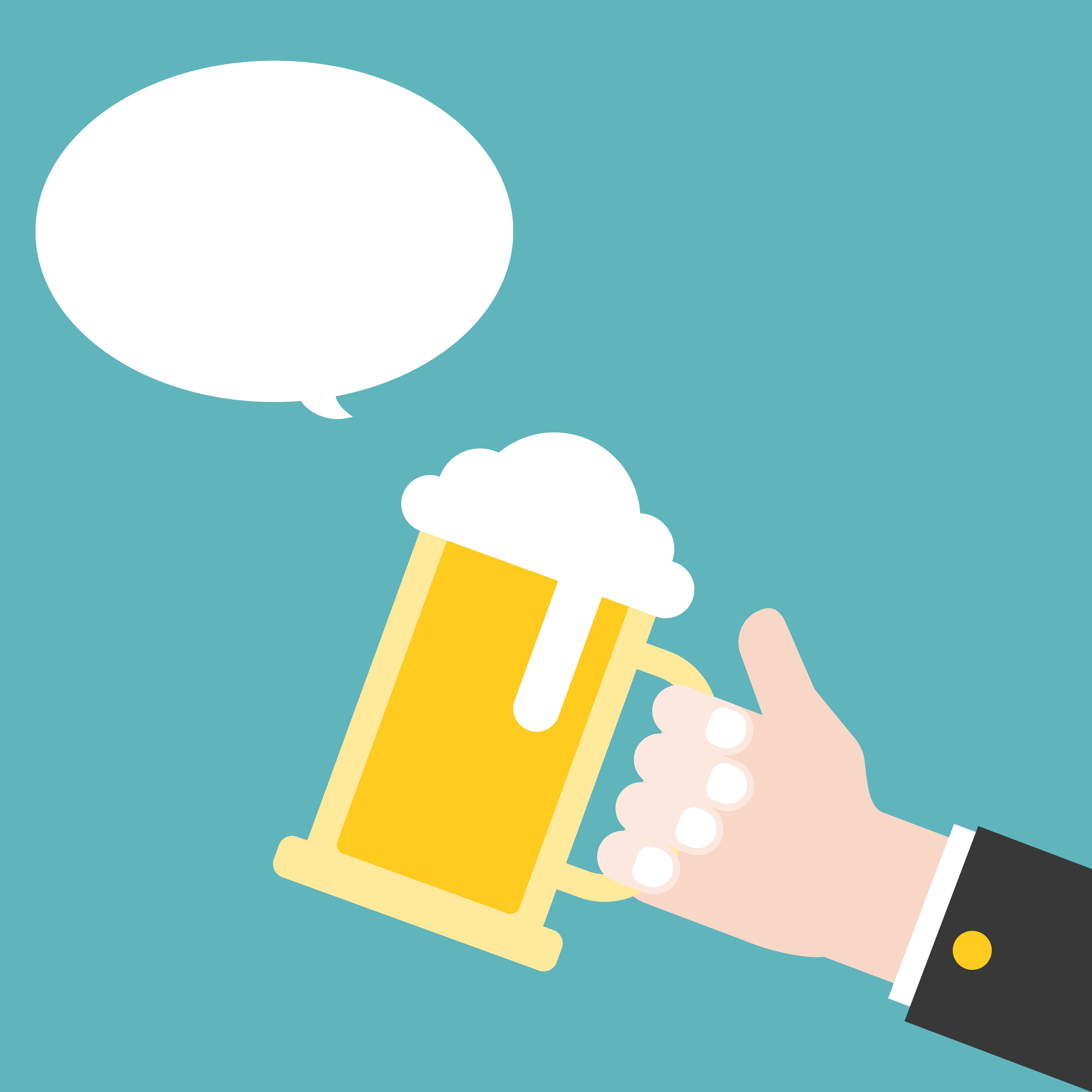 business hand holding beer jug, flat design 464272 Vector Art at Vecteezy