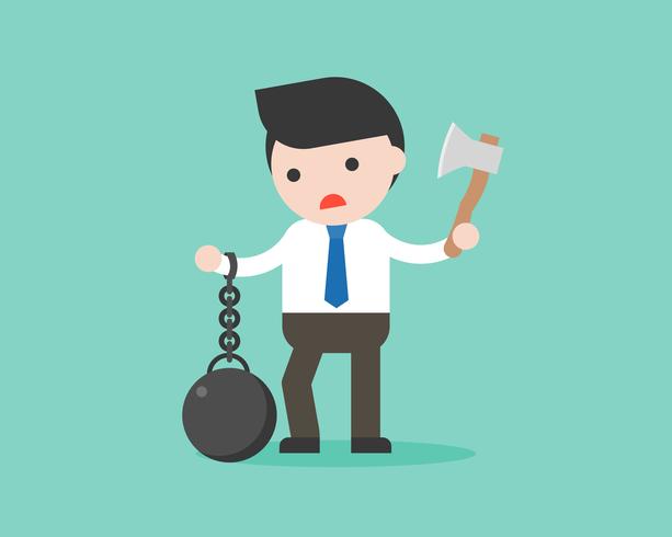 businessman use axe to cut the chain of iron ball from his wrist 464275 Vector Art at Vecteezy businessman use axe to cut the chain of iron ball from his wrist 464275 Vector Art at Vecteezy