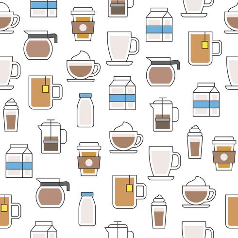 coffee seamless pattern for wallpaper or wrapping paper vector