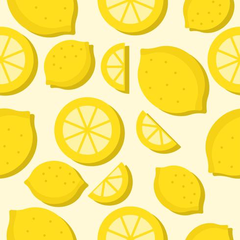 Lemon Tropical Fruit seamless  vector