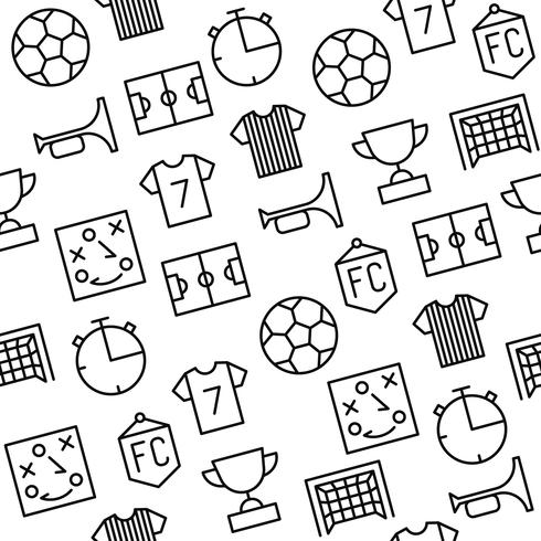 Seamless pattern soccer theme, for use as background  vector