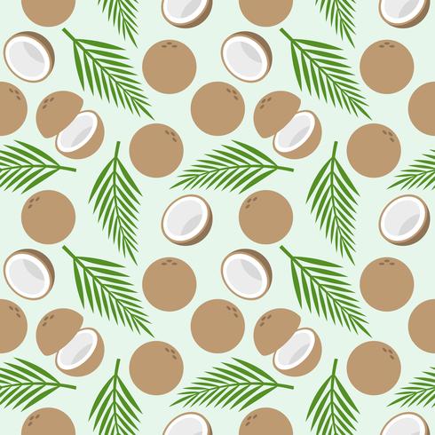 coconut seamless pattern, island theme for wallpaper or wrapping paper vector