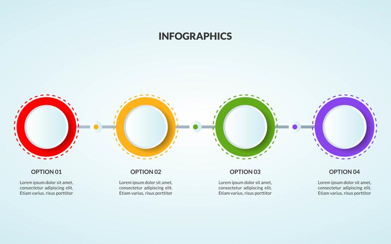 Infographic template of step or workflow diagram suitable for use in time line  vector