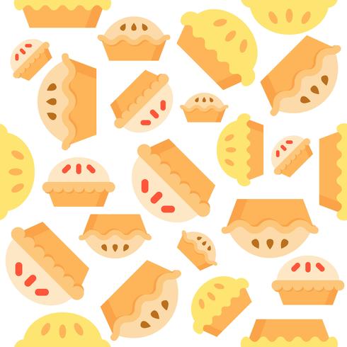 Pie Seamless pattern bakery product flat design vector