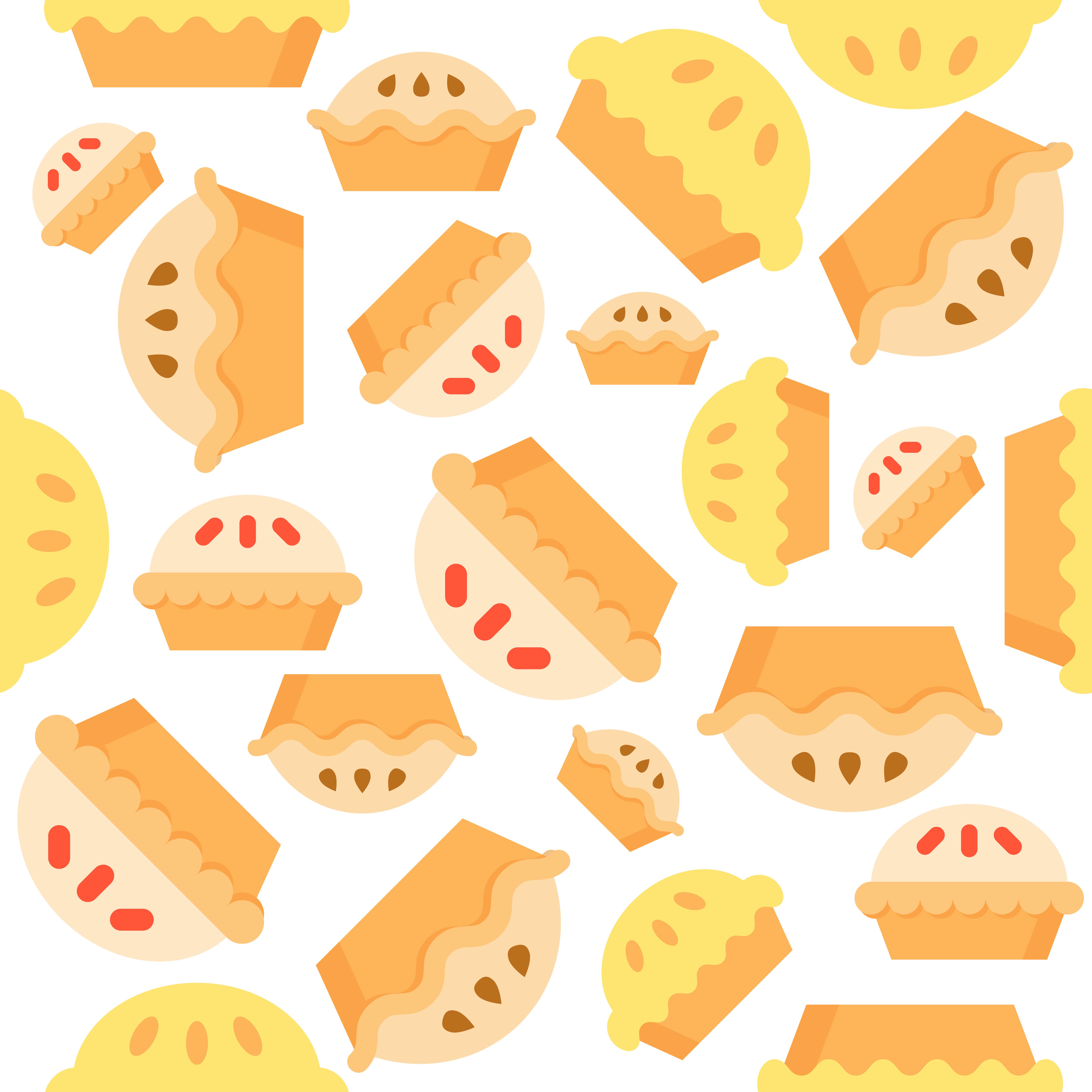 Pie Seamless pattern bakery product flat design 464459 Vector Art at