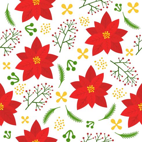 Patrón floral transparente, diseño plano para usar como fondo, papel de regalo o papel tapiz vector