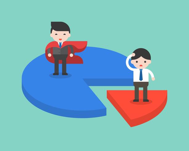 SuperBusinessman got more market share than normal businessman  vector