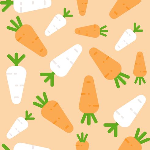 Carrot and white radish Seamless pattern vector