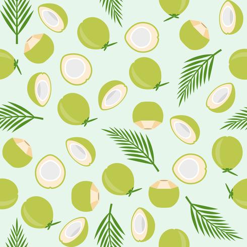 coconut seamless pattern, island theme for wallpaper or wrapping paper vector