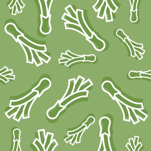 Spring onion line with shadow seamless pattern vector