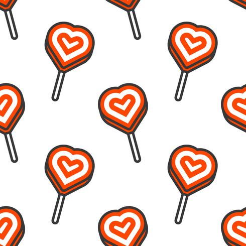 lollipop heart shape, Seamless pattern for use as wallpaper vector