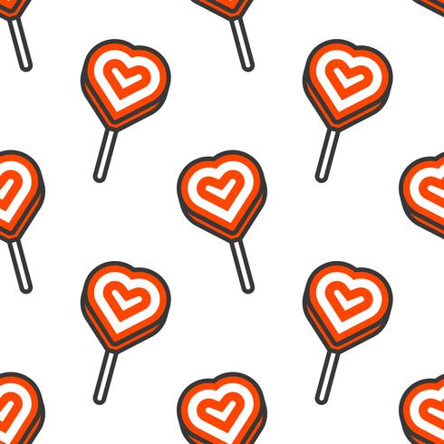 lollipop heart shape, Seamless pattern for use as wallpaper vector