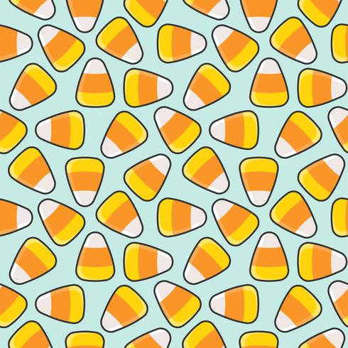 Candy corn seamless pattern for halloween background or wallpaper vector