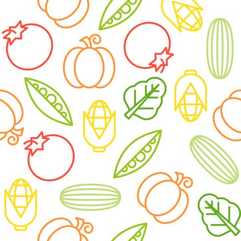 Vegetable seamless pattern, for use as wallpaper or wrapping paper vector