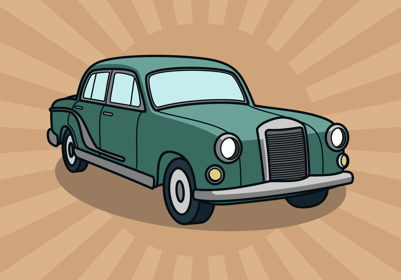 Retro Car Vector 464827 Vector Art at Vecteezy