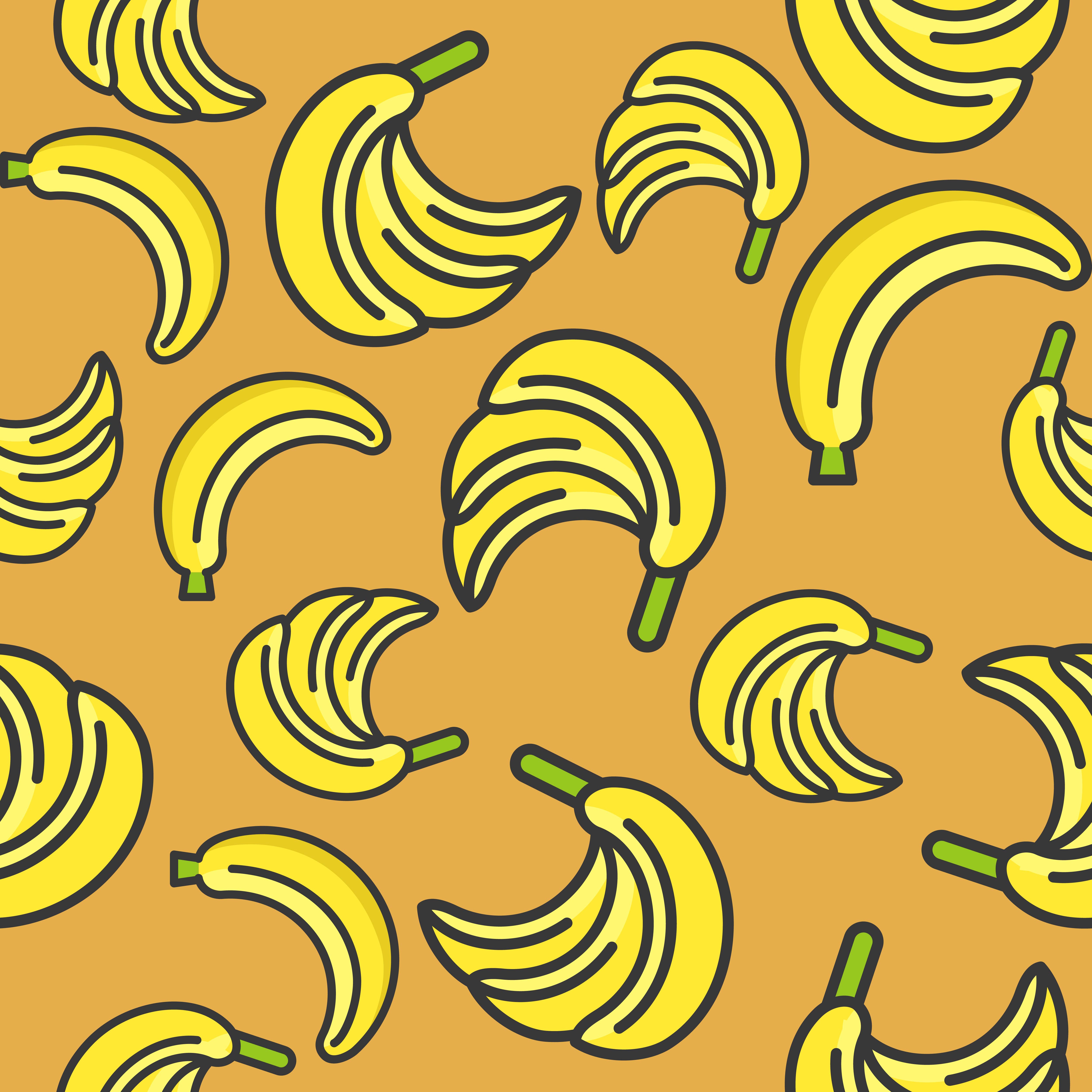 Banana seamless pattern for wallpaper or wrapping paper 464904 Vector