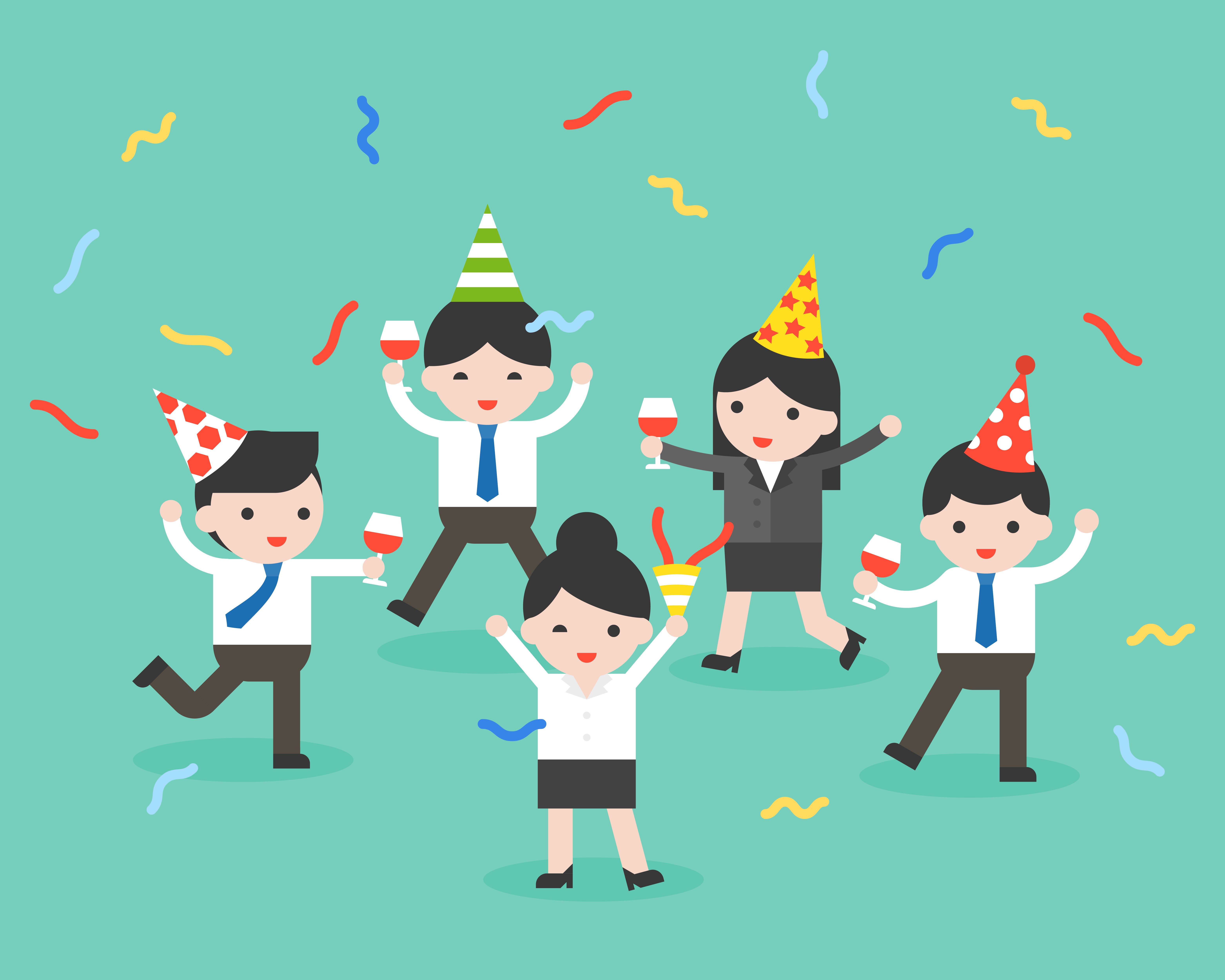 Happy business person at party celebration Download Free Vectors Clipart Graphics & Vector Art