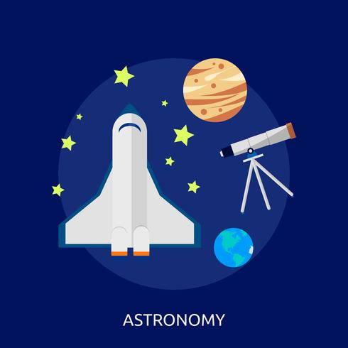 Astronomía Conceptual Ilustración Diseño vector