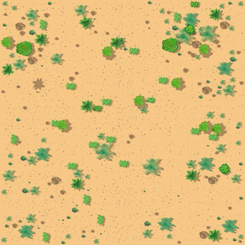 Top view of the city with a desert vector