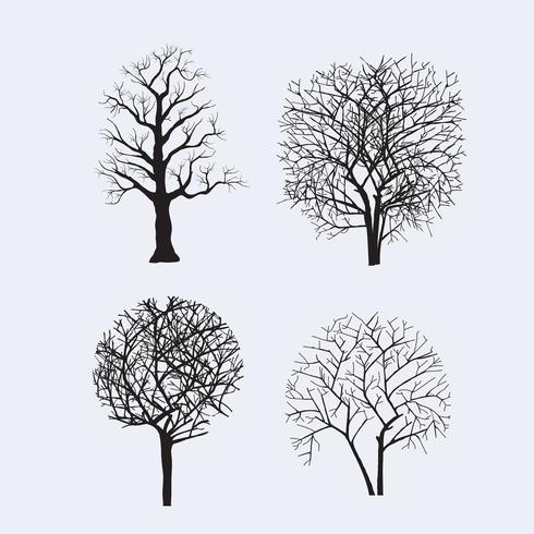 siluetas de arboles para diseño vector