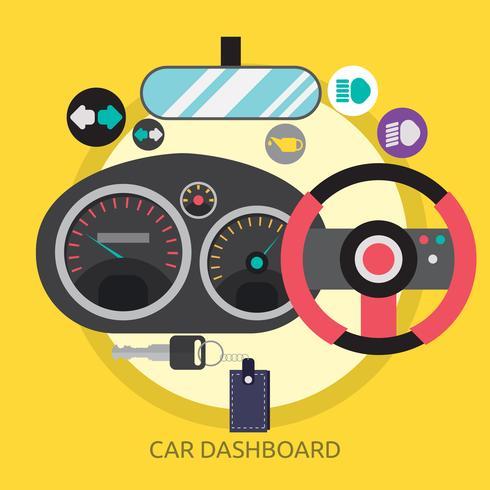 Car Dashboard Conceptual illustration Design vector